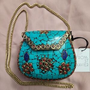 From St. Xavier Mosaic Clutch bag NWT